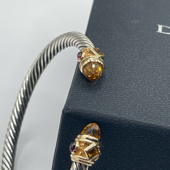 David Yurman 5mm Renaissance Bracelet with Citrine and 14k Gold - Picture 15 of 16